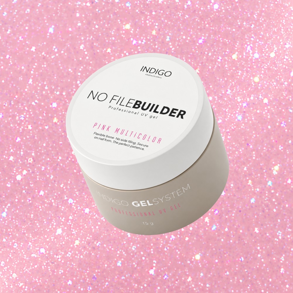 PINK MULTICOLOR NO FILE BUILDER GĒLS - 15 G PINK MULTICOLOR NO FILE BUILDER GĒLS - 15 G