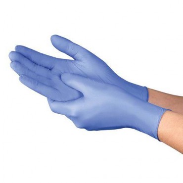 BLUE NITRILE GLOVES WITHOUT POWDER AND LATEX M - 100 PCS
