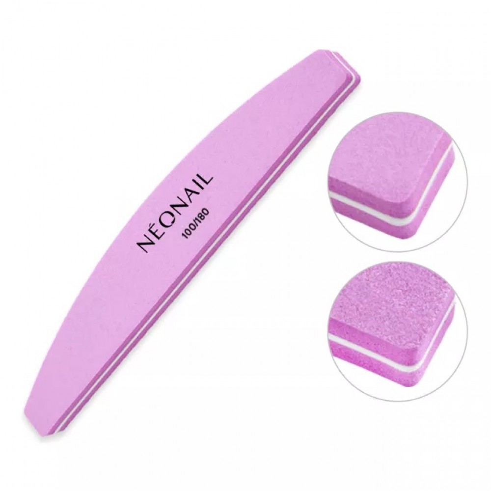 NEONAIL NAIL FILE BUFF PINK 100/180 - 1 PCS