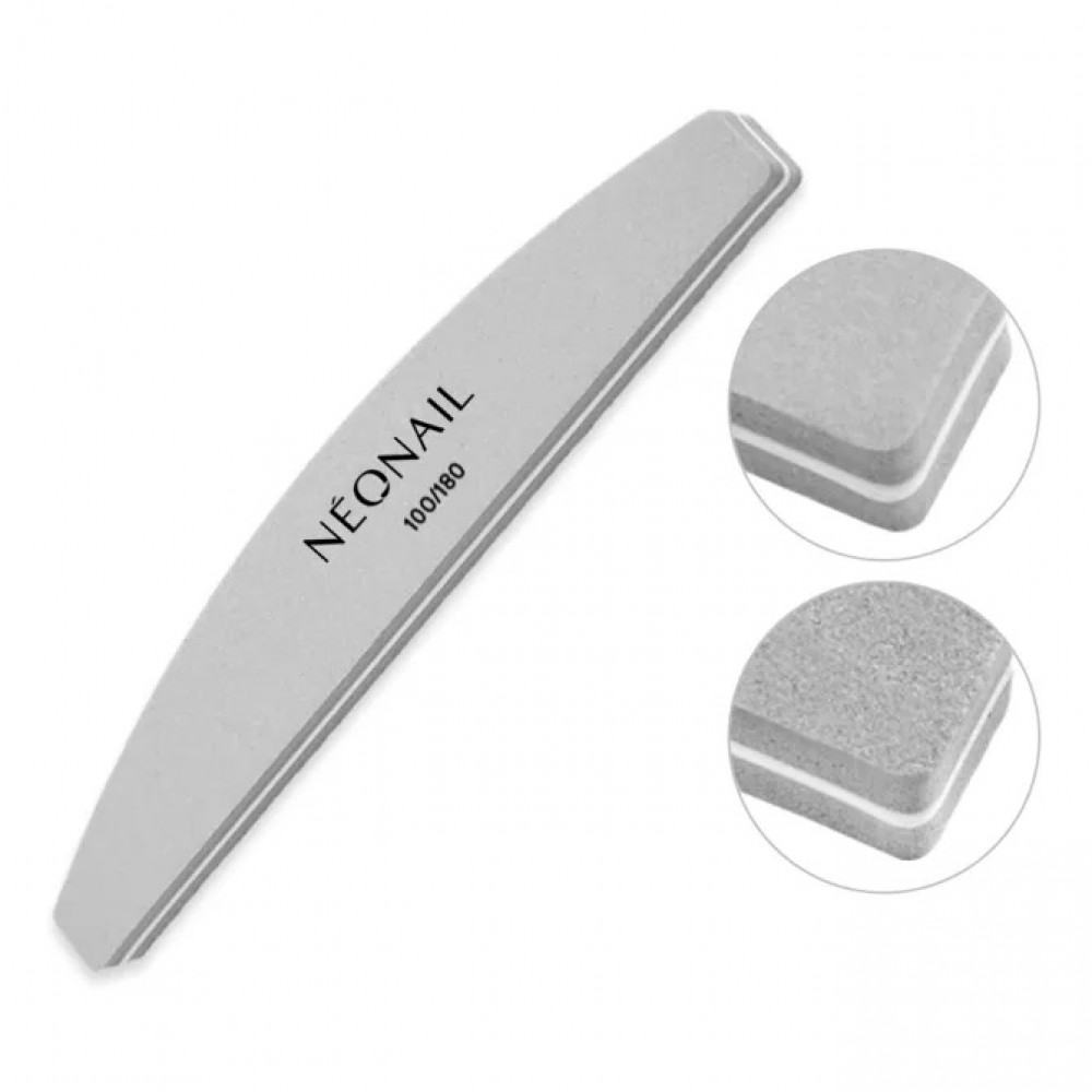 NEONAIL NAIL FILE BUFF GRAY 100/180 - 1 PCS