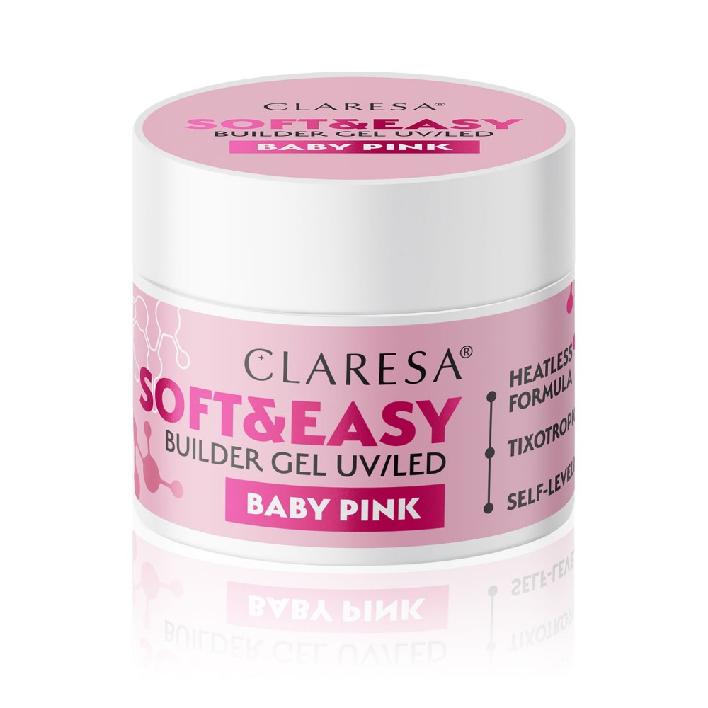 CLARESA SOFT&EASY BUILDER GEL BABY PINK - 90 G