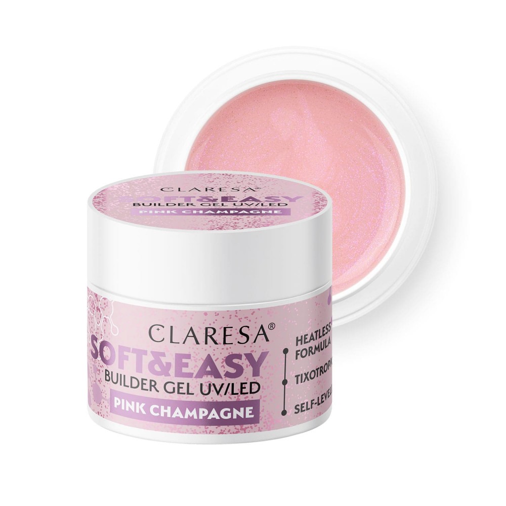 CLARESA SOFT&EASY BUILDER GEL PINK CHAMPAGNE - 90 G CLARESA SOFT&EASY BUILDER GEL PINK CHAMPAGNE - 90 G
