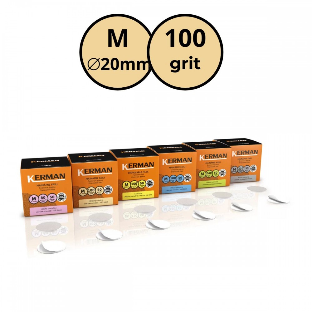 KERMAN REFIL FILES FOR PODODISC M (Ø20 MM) - 100 GRIT (50 PSC) KERMAN REFIL FILES FOR PODODISC M (Ø20 MM) - 100 GRIT (50 PSC)