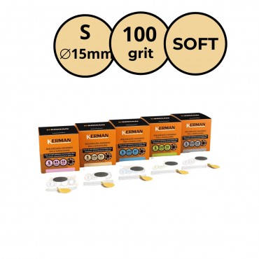 KERMAN MAINMIE FAILI UZ MĪKSTAS PAMATNES PODODISKAM S  (Ø15 MM) - 100 GRIT (50 GAB)