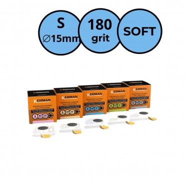 KERMAN MAINMIE FAILI UZ MĪKSTAS PAMATNES PODODISKAM S  (Ø15 MM) - 180 GRIT (50 GAB)