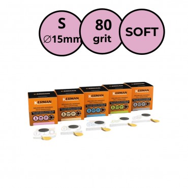 KERMAN MAINMIE FAILI UZ MĪKSTAS PAMATNES PODODISKAM S  (Ø15 MM) - 80 GRIT (50 GAB)