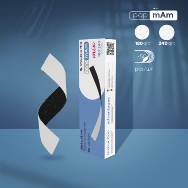 STALEKS PRO PAPMAM MAINĀMIE DIVPUSĒJI FAILI TAISNAI NAGU VĪLEI - 180/240 GRIT (50 GAB)